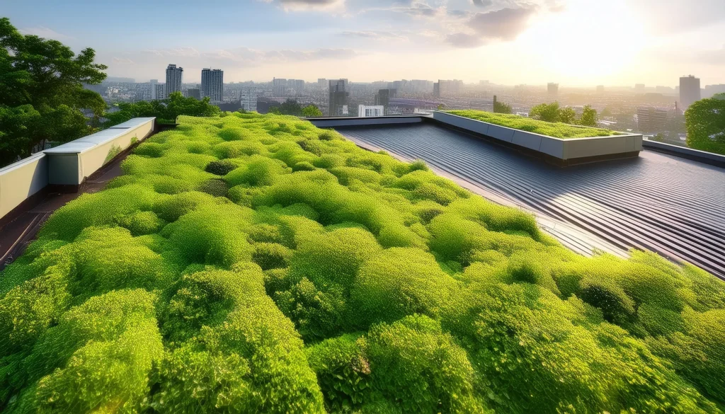 Keio Jardins_Cubierta verde en un tejado